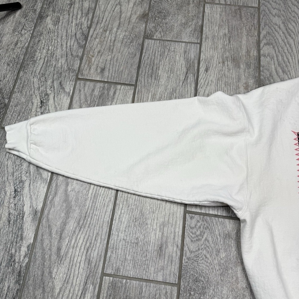 Vintage 90s Fruit Of The Loom Tweety Bird Looney Tunes Sweatshirt White Size XL - Picture 12 of 15